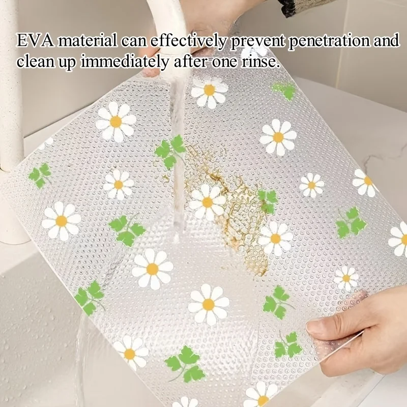1 Stück neue rutschfeste Schubladenmatte mit Chrysanthemen-Motiv, 30,0 cm x 100,0 cm, ölbeständige Küchen-Schutzmatte, geeignet für Schränke und Schubladen