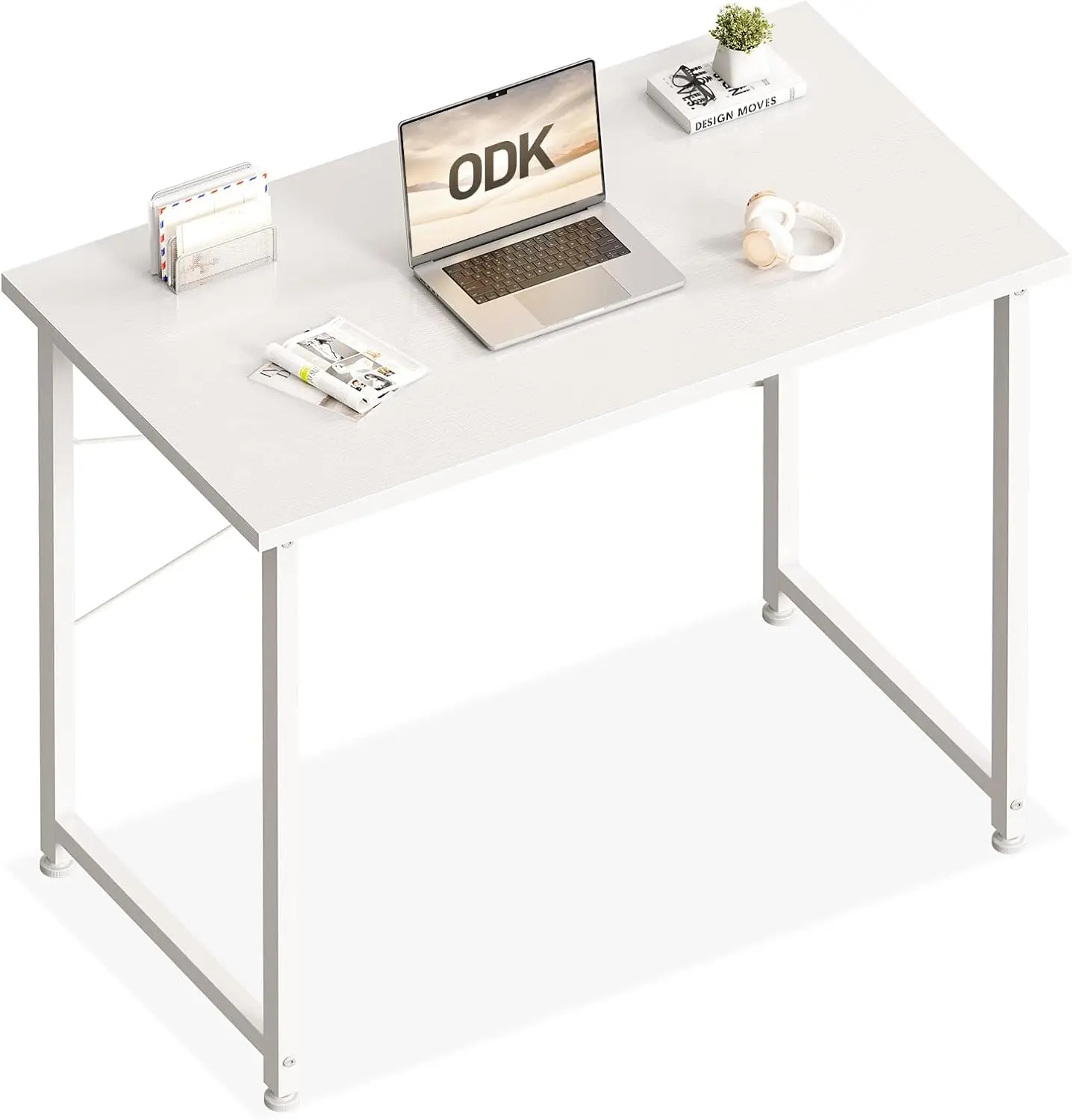 Coleshome Kleiner Schreibtisch, 80 x 40 cm Computertisch PC Tisch, Schreibtische Weiß für Kleine Räume