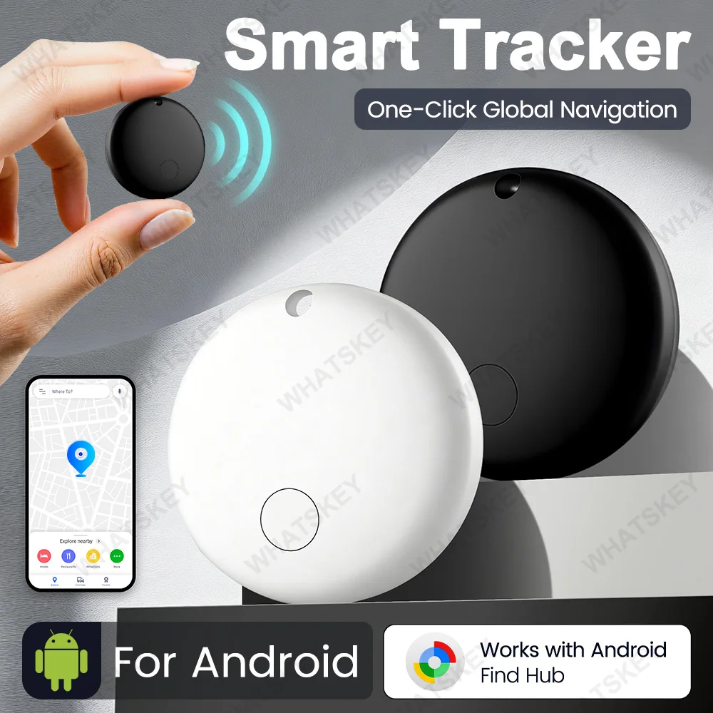 Mini-GPS-Tracker Android Google Find Hub GPS-Ortungsgerät Smart Tag GPS-Tracking-Gerät GPS-Tracker Fahrrad-Elektronik Sicherheit Image