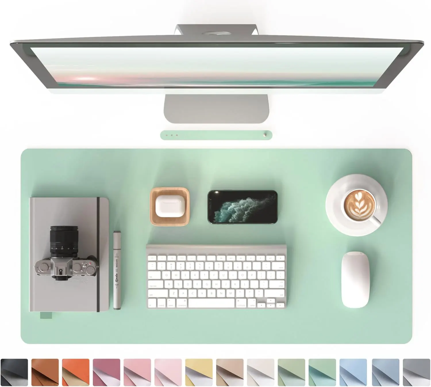 PU-Mauspad, großes Schreibtischunterlage aus Kunstleder, Zubehör für Zuhause, Arbeit, Büro, rutschfeste Schreibtischunterlage, wasserdichte Gaming-Pad-Schreibtischunterlage Image