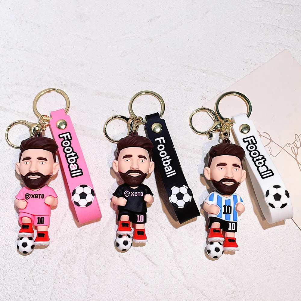 Modischer Fußball-Puppen-Schlüsselanhänger Taschenanhänger Schlüsselring Sammlerstück Auto-Schlüssel-Dekoration Souvenir Geschenk für Freunde Image