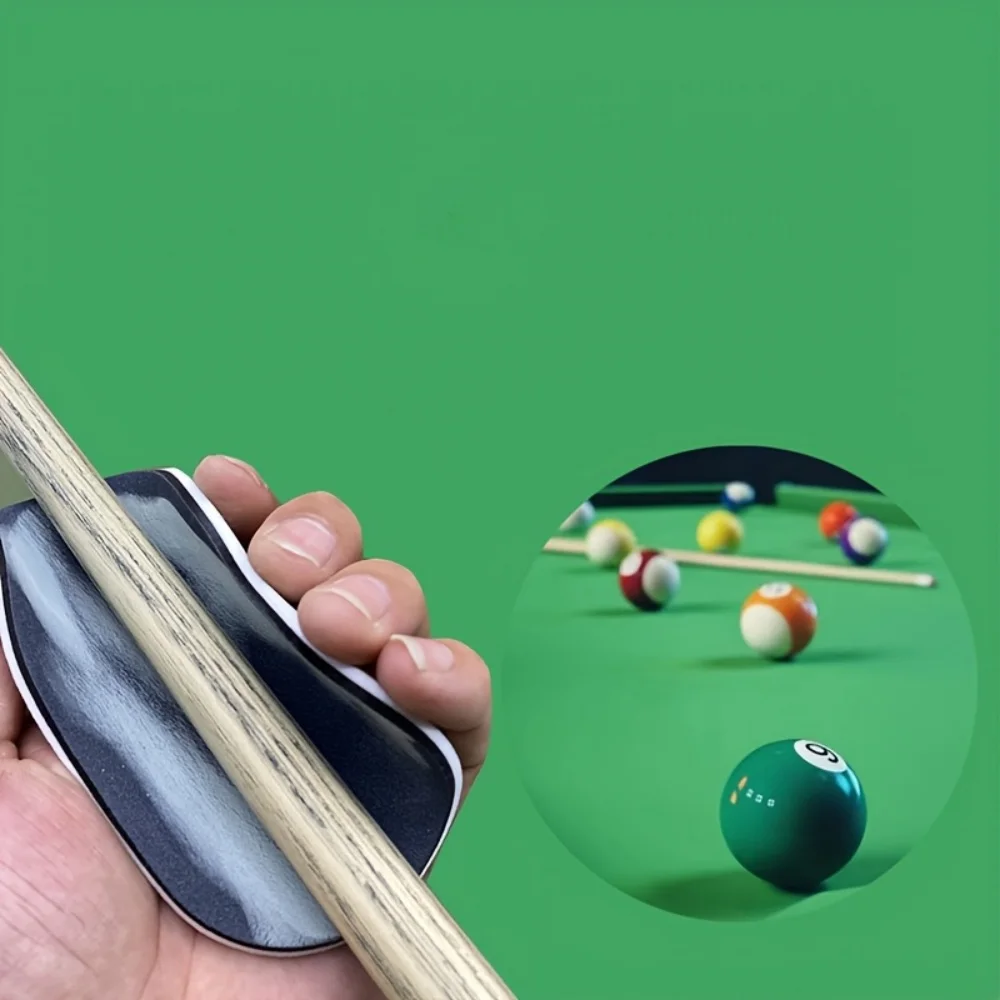 Billard-Queue Polierblock für die Vorderseite, Schwarz-Weißer Doppelseitiger Schleifschwamm zum Reinigen und Polieren, Billard-Queue Zubehör Image