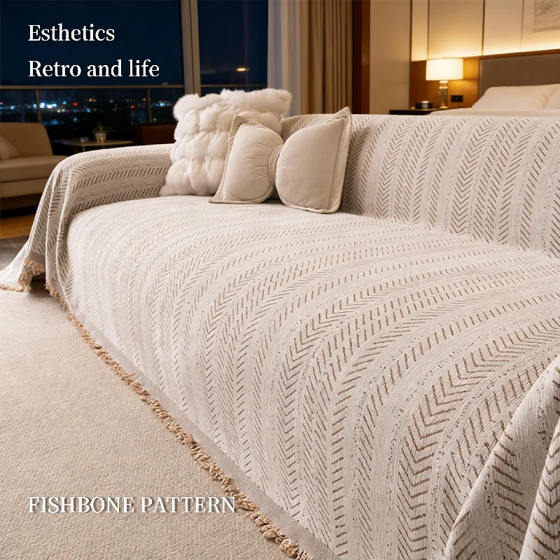 Sofabezüge und Decke 4-Sitzer L-Form Kratzschutzdecke Wohnzimmer Sofas Decken Möbelbezug Komplettset Image