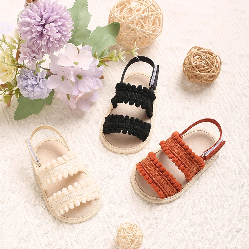 Sommersandalen mit freiliegenden Zehen, 0–18 Monate, Babyschuhe für kleine Mädchen, süßer passender Rock, lässig, weiche Sohle, Strand