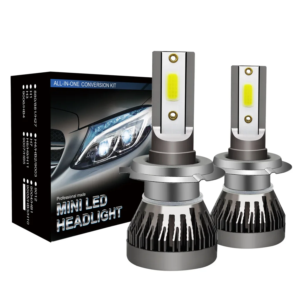 2 Pz/paia Mini Luci Auto H7 LED H4 lampadina H3 H8 H9 H11 9005 9006 9012 6000LM Auto Faro H1 6000K Auto fendinebbia 12V HA CONDOTTO LA Lampadina