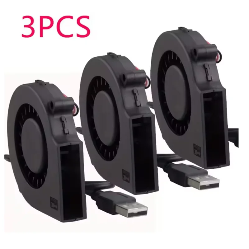 1-3 Stück 75mm USB-Lüfter Kühlungs-Turbogebläse 15mm Bürstenloser 3D-Drucker 7515 für Extruder DC-Kühler Stromwandler Luftpumpe Image