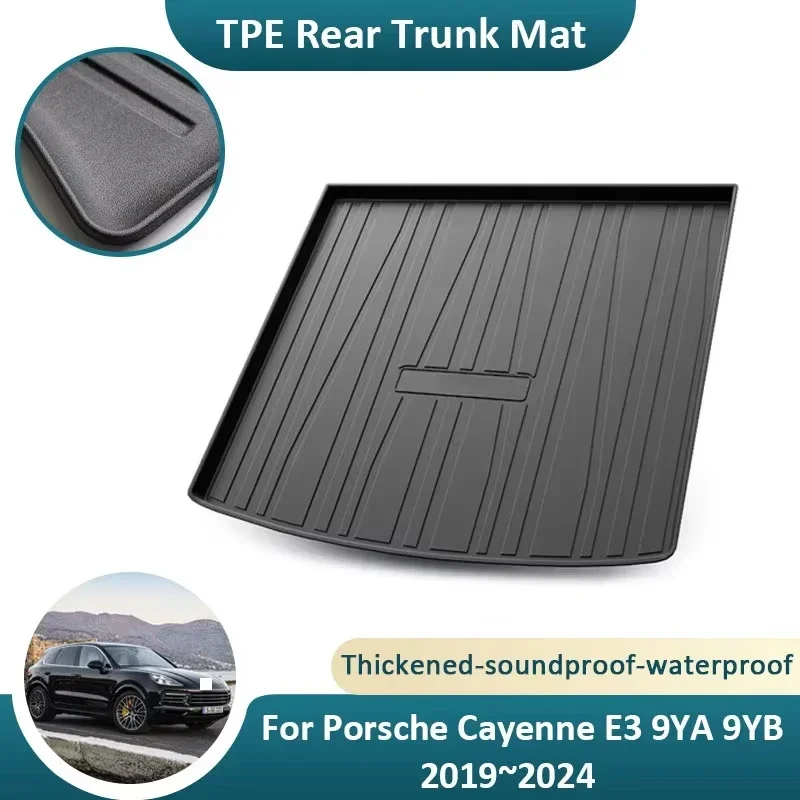 Für Porsche Cayenne E3 9ya 9yb 2019 ~ 2024 Auto Heck matte Aufbewahrung kissen wasserdicht rutsch fest leicht zu reinigen wasserdicht tpe Material Image