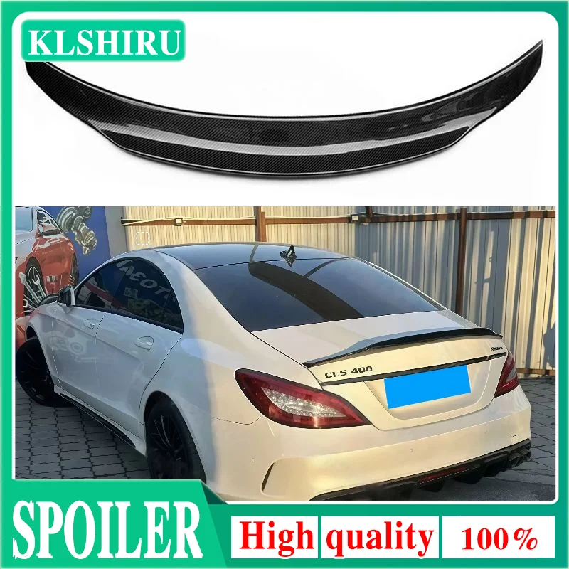 Für Mercedes-Benz CLS W218 PSM Style Carbonfaser Heckspoiler Kofferraumflügel 2011-2017 FRP Glänzend Schwarz Image