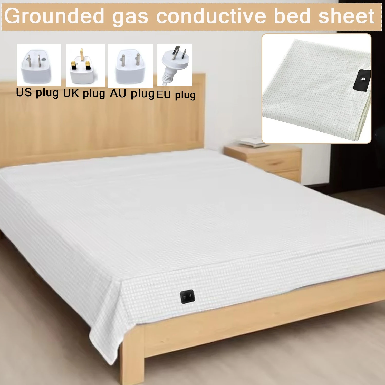 10 % Silberfaser-Erdung-Spannbettlaken, Bettbezug und Bettlaken, antistatischer Elektrizität/Sabanas Matrimoniales/s Omnaas Para Cama Image