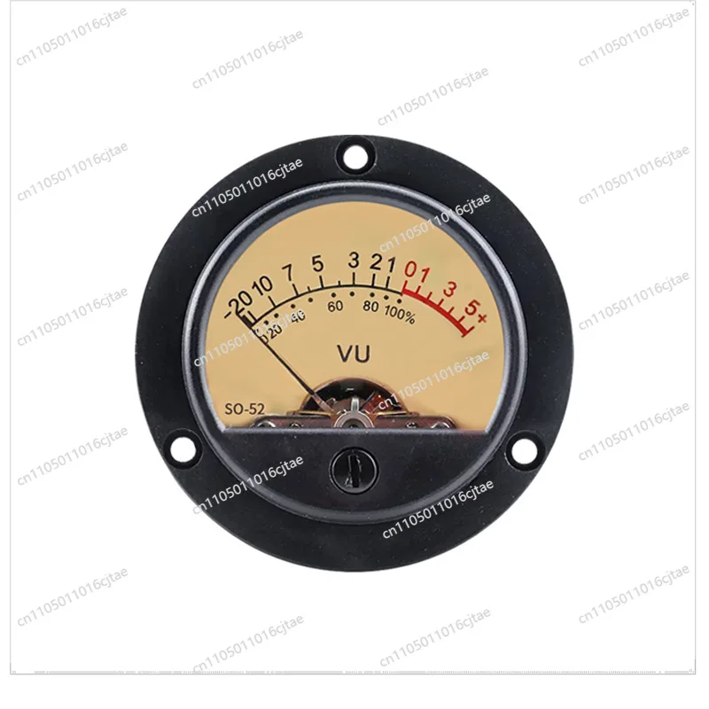 Für Zeigerkopf Vintage Zifferblatt rund SO-52 gelb 52 mm Gall VU Meter Level Strap gelbe Hintergrundbeleuchtung
