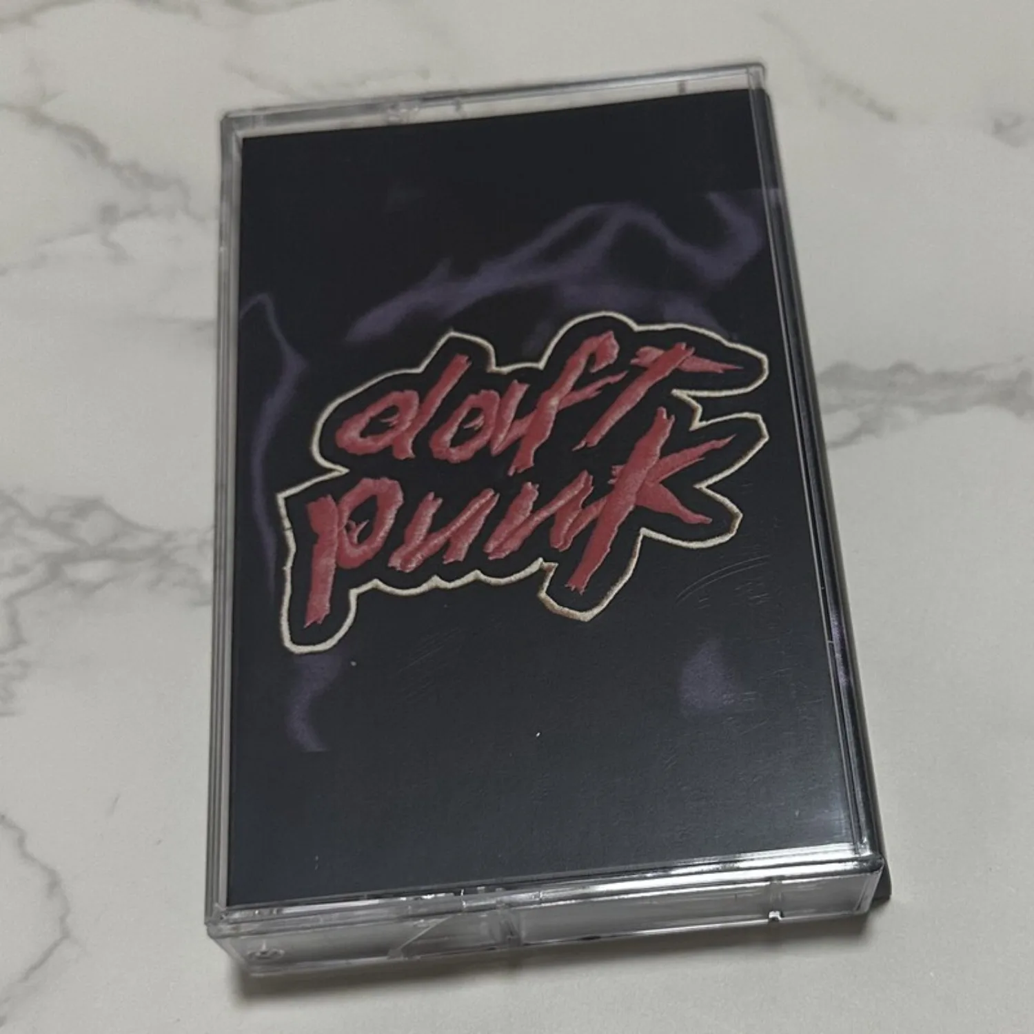 Daft Punk Homework Elektronisches Album Kassette mit Liedtextbuch Vintage Fan Musik Sammlung Heim Kunst Dekoration