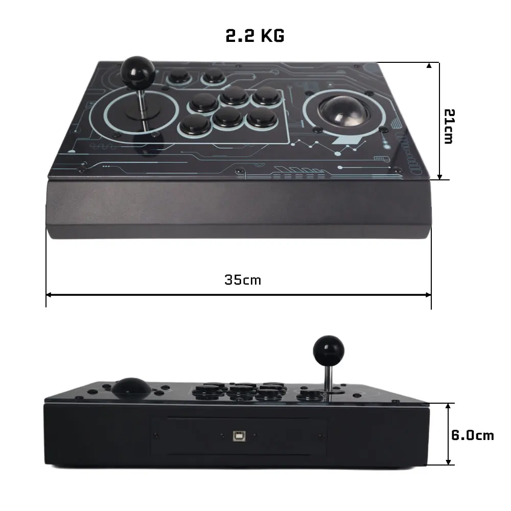 FightBox R10 Arcade Fighting Stick mit Trackball Retro-Spielcontroller für PC/PS 3 Image