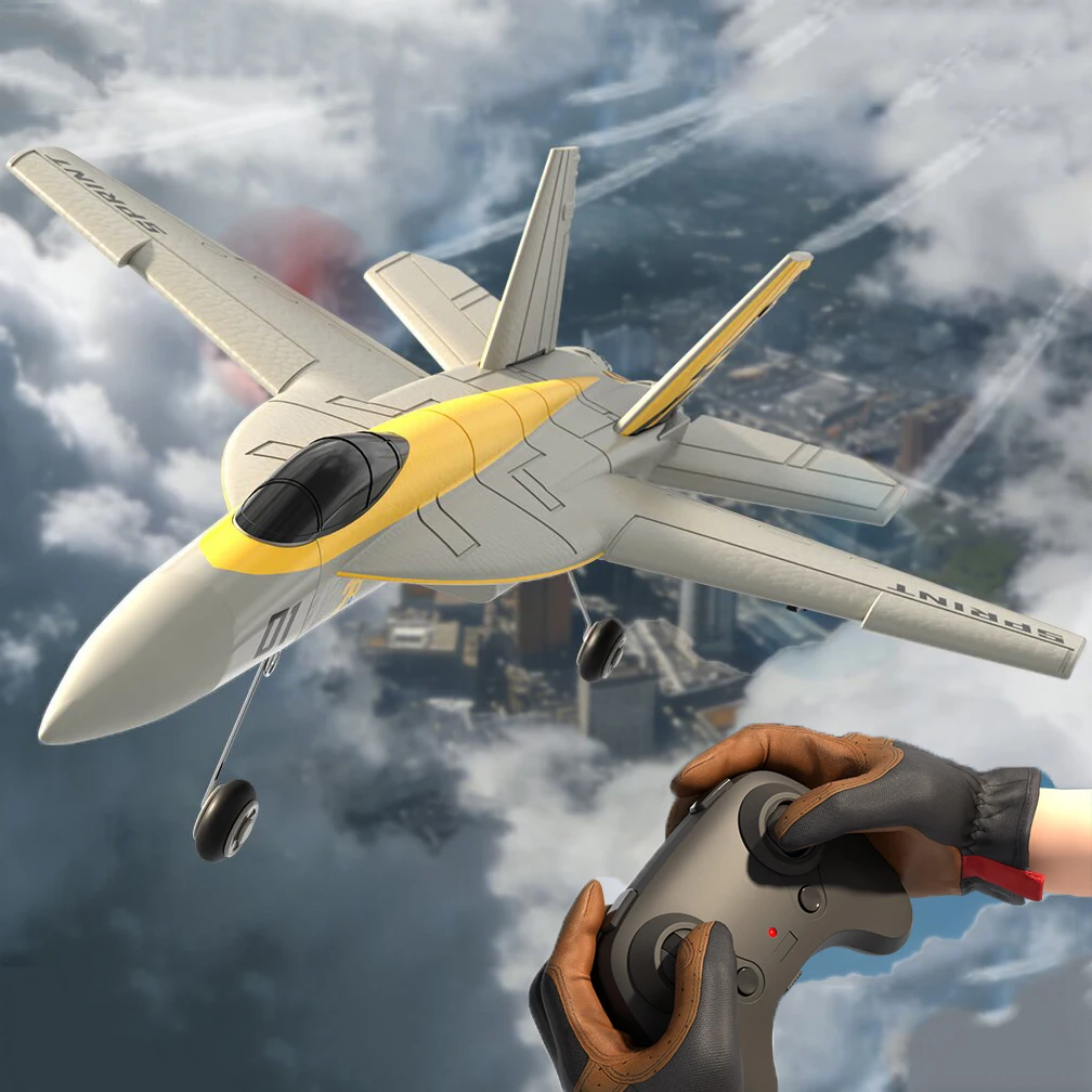 F18 Hornet RC Segelflugzeug 2,4G 2CH 6-Achsen-Stabilität Ferngesteuertes Schaumstoff-Flugzeug mit LED-Lichtern Handwurf-Flugzeug RC Spielzeug Geschenke