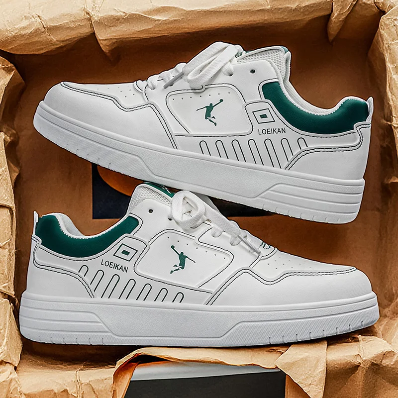 Herren Streetwear Mode Sneakers Retro Basketball-Stil Schuhe Rutschfeste Casual Walking Trainer für Männer