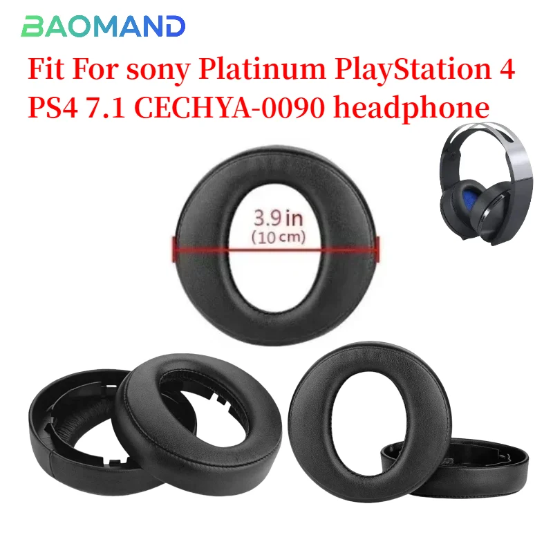 Replacement Protein Leather Ear Pads Cushion Cover Earpads for sony Platinum PlayStation 4 PS4 7.1 CECHYA-0090 Headset