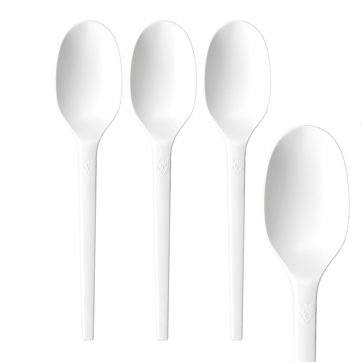 50x BIO Löffel aus CPLA wiederverwendbar weiß 16.5cm Image
