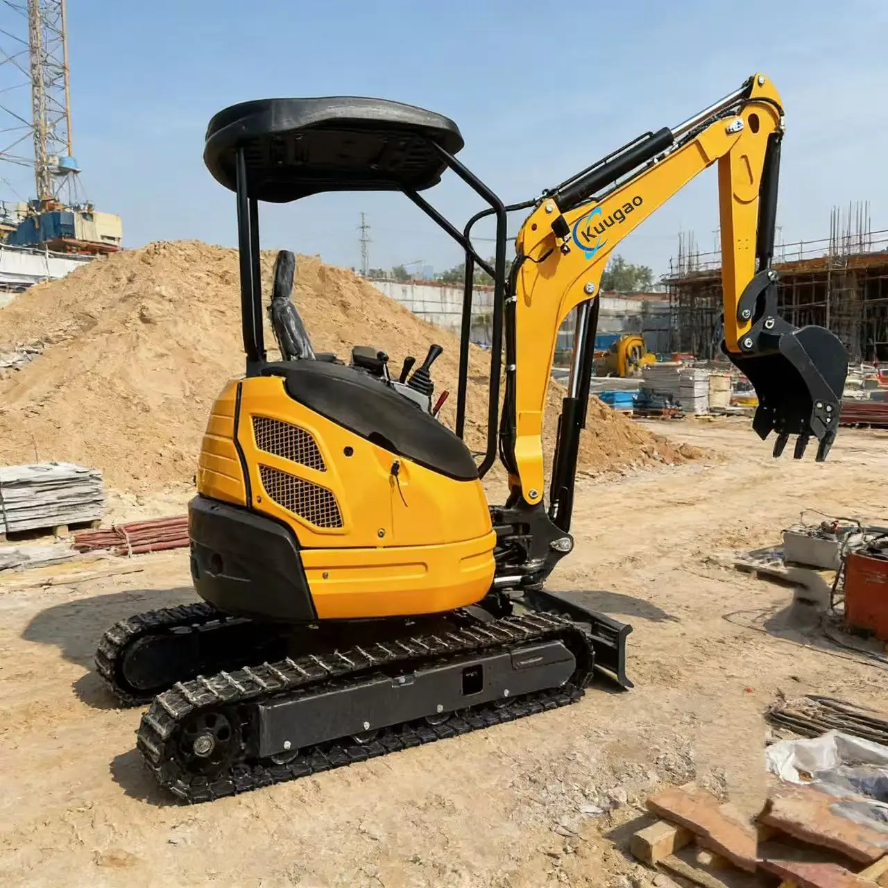 Mini Escavatore in Vendita, Escavatore Economico Cinese da 1 Tonnellata Euro 5 con Motore Kubota, Escavatore Cingolato da 2 Tonnellate, 1.8 Tonnellate, 3 Tonnellate, Escavatore Agricolo Economico in