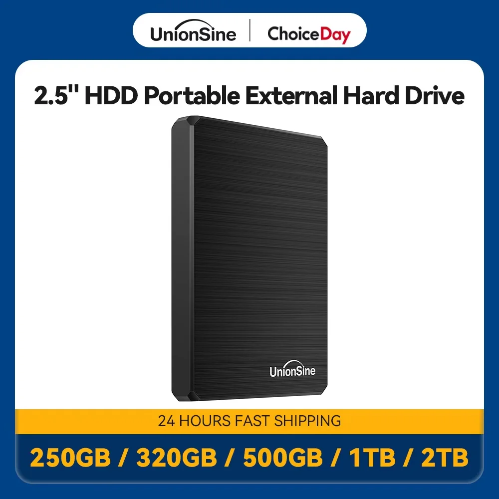 UnionSine Disque dur externe portable 2,5