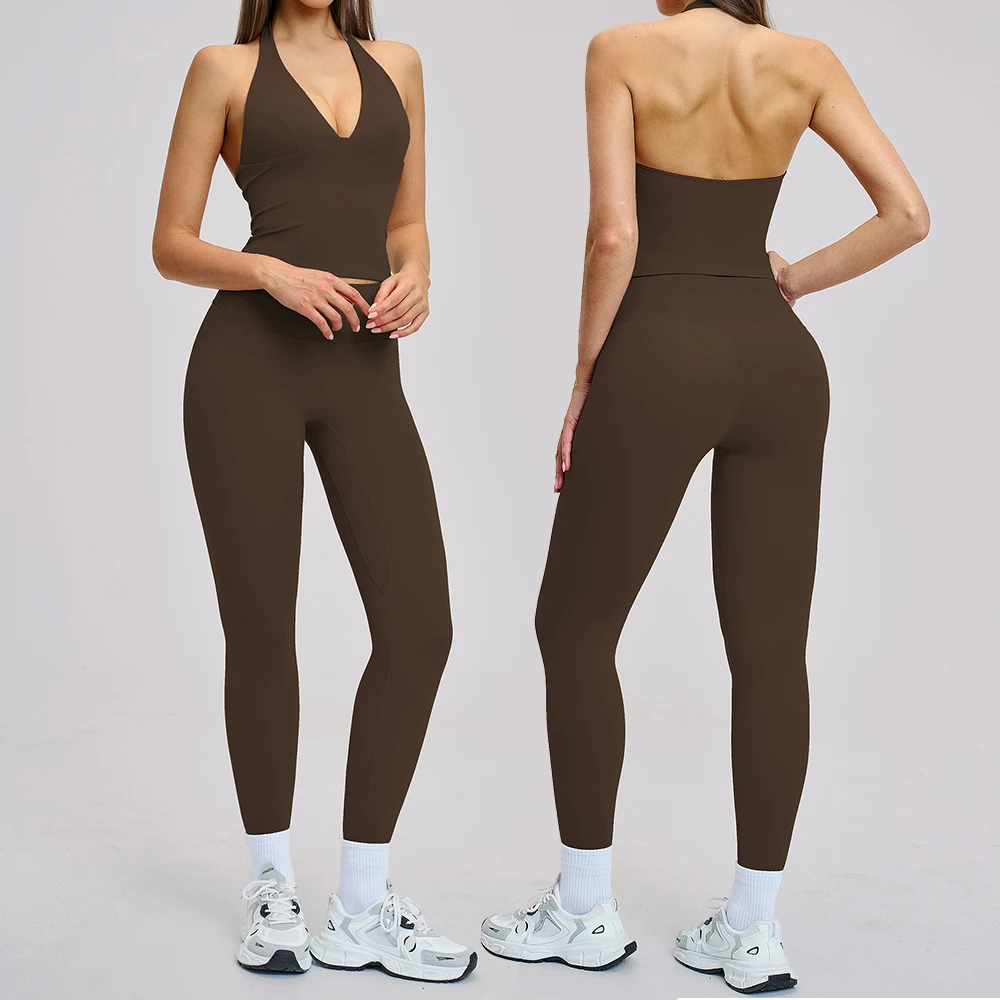 Ensemble de sport 2 pièces pour femme : tenue de yoga, gym, fitness, course, entraînement, vêtements de sport, soutien-gorge de sport, vêtements athlétiques