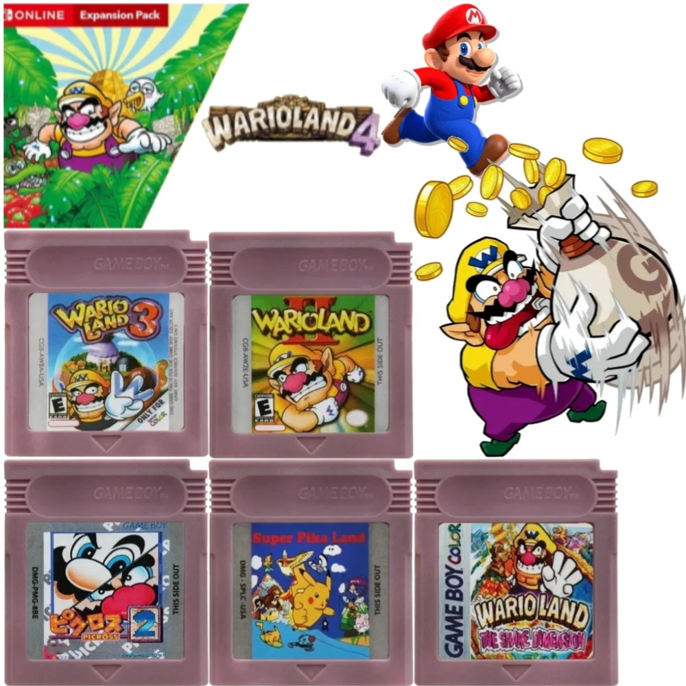 USA Mario GBC 16 Bit Game Video Game Cartridge Console16 Bit Game Card Wario Land Donkey Kong Wario Land 2 Yoshi for GBC Mario