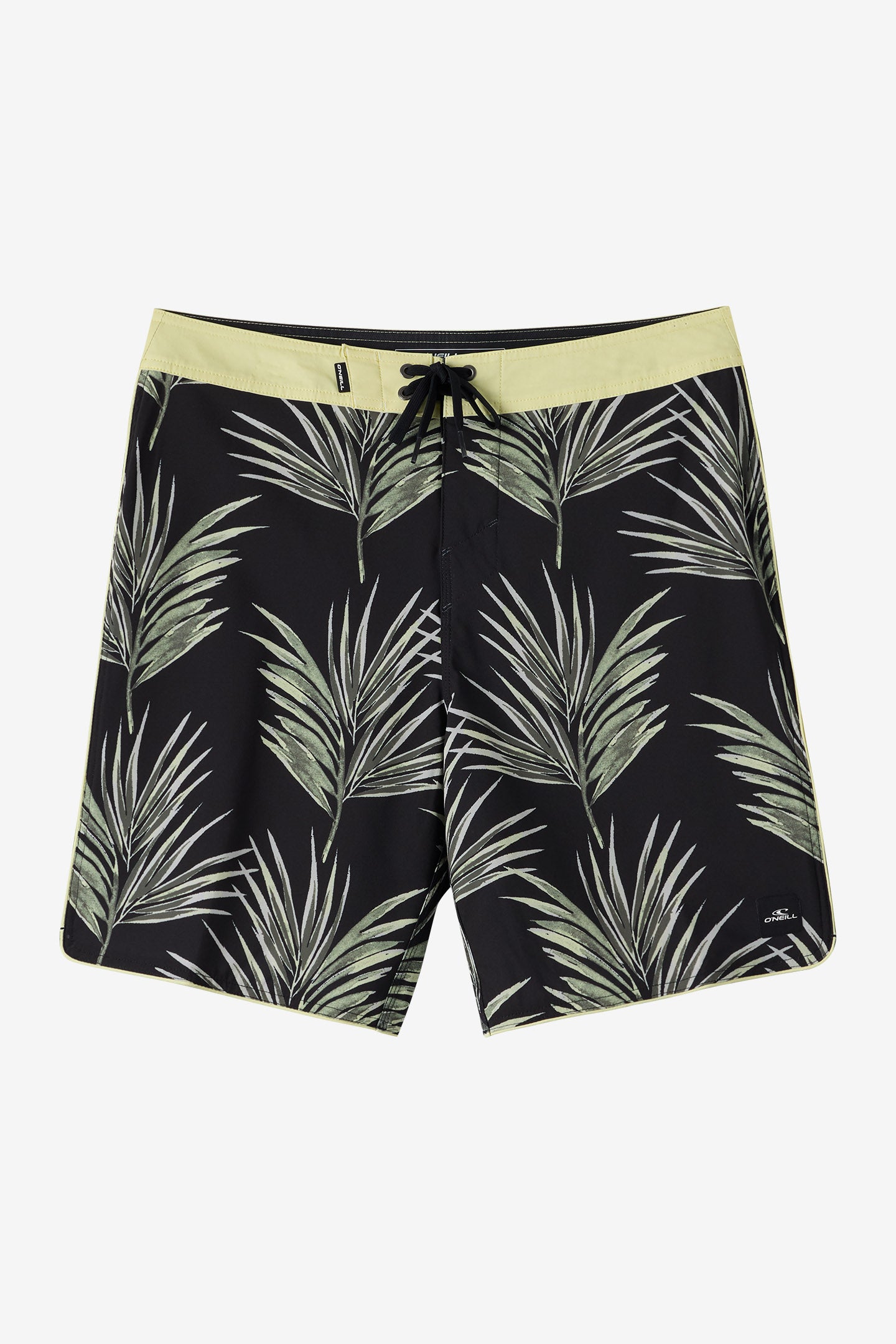 O'Neill Men's Hyperfreak Mysto Scallop 19"" Board Shorts in Citron, Size 36, Elastane/Polyester