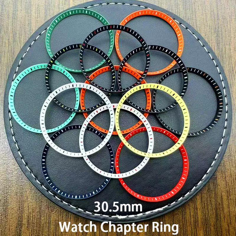Uhrenkapitelring 30,5 mm * 27,5 mm passend für SKX007 SKX009 SRPD Uhrengehäuse Kunststoff-Innenring NH35 NH36 Uhrwerk Refit-Teile ​ Image