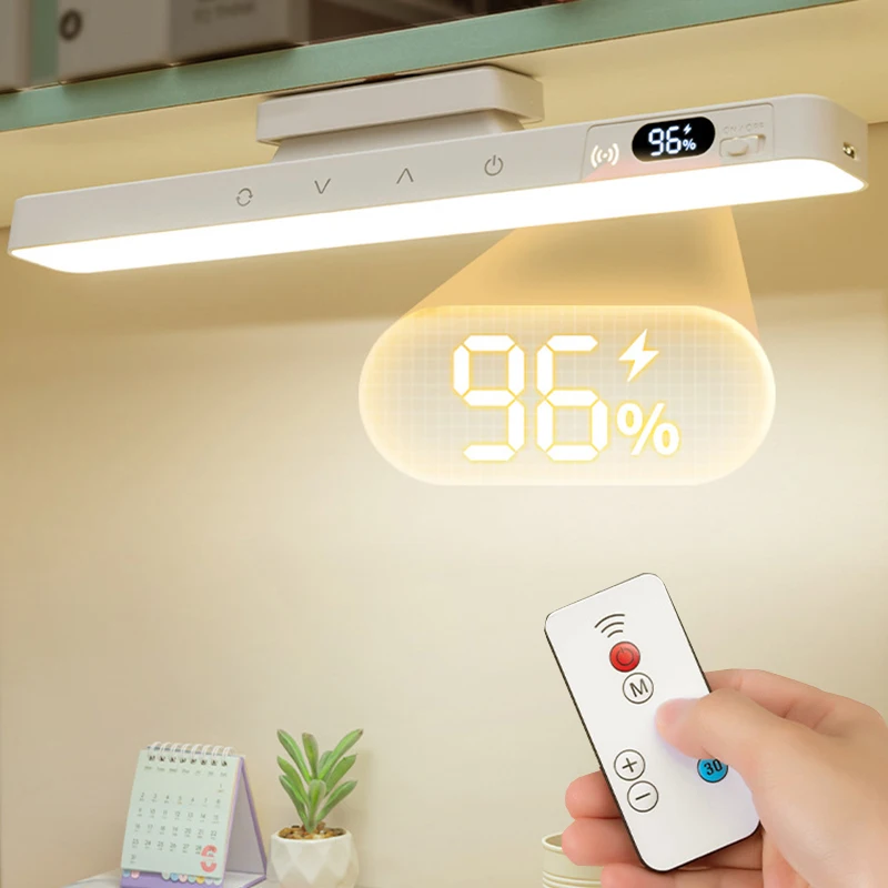 Touch-Tischlampe, magnetische Schreibtischlampe, dimmbar, mit 2500 mAh Akku, zum Lesen, für Schrank, Spiegel, Nachttisch, wiederaufladbare Nachtlichter