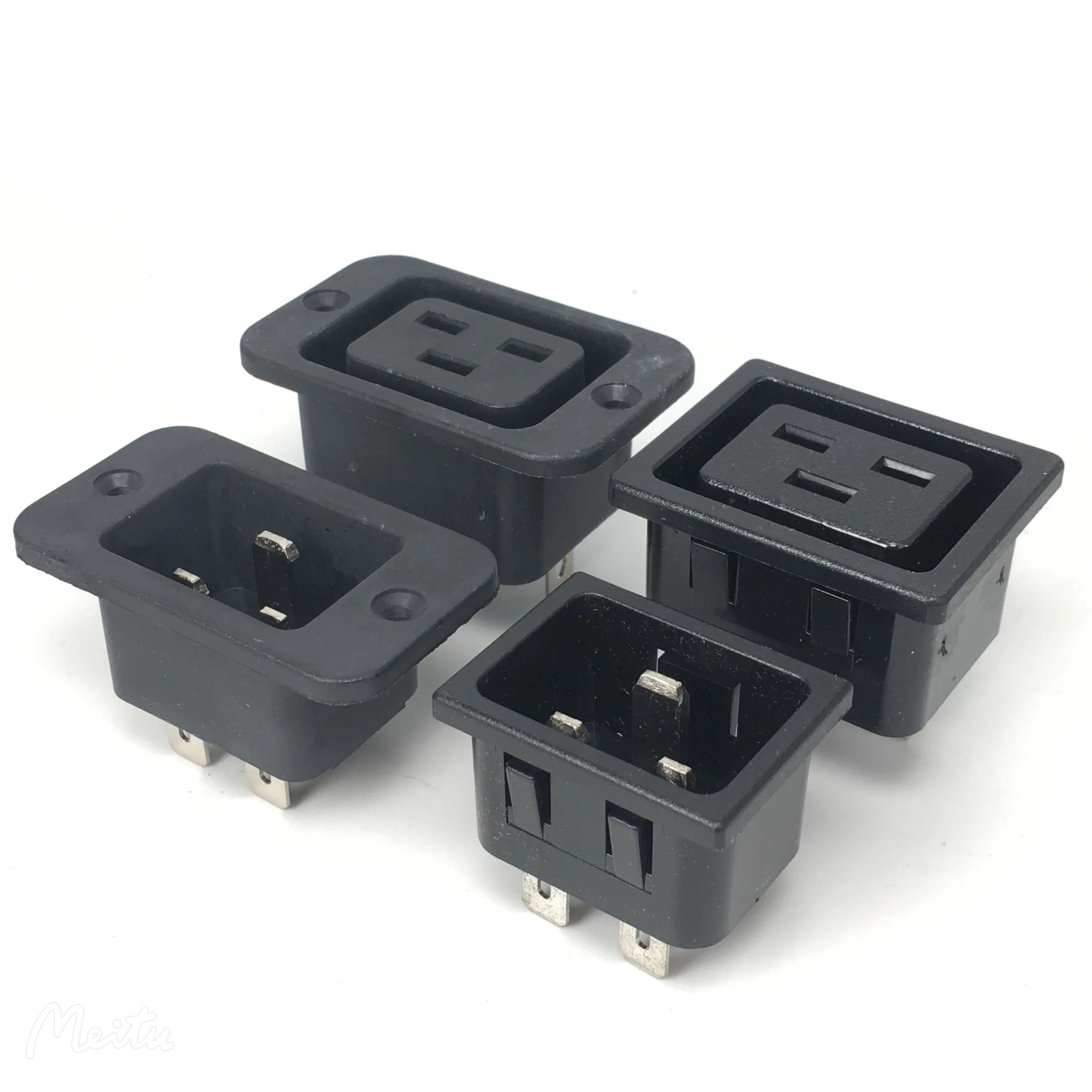 Bolantedz 1PC IEC320 C19 C20 Netz AC Weiblich Männlich Netzkabel Einlass Jack Buchse Buchse Stecker AC250V 16A Steckdose Image