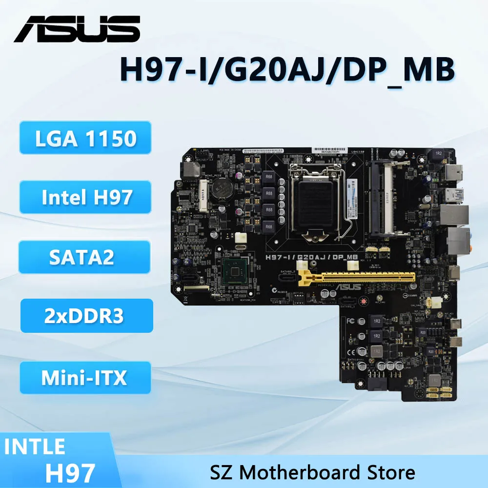 ASUS H97-I/G20AJ/DP_MB Motherboard LGA 1150 DDR3 RAM SATA2 Intel H97 unterstützt Core i3-4150 i3-4170 i3-4360 i5-4670 i7-4770S CPU Image