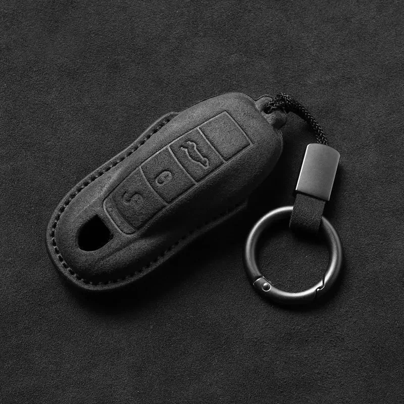Für Porsche Panamera Spyder Carrera Macan Cayman Cayenne 911 970 981 991 Autoschlüssel-Etui Lederhülle Schlüsselgehäuse Auto-Zubehör Image