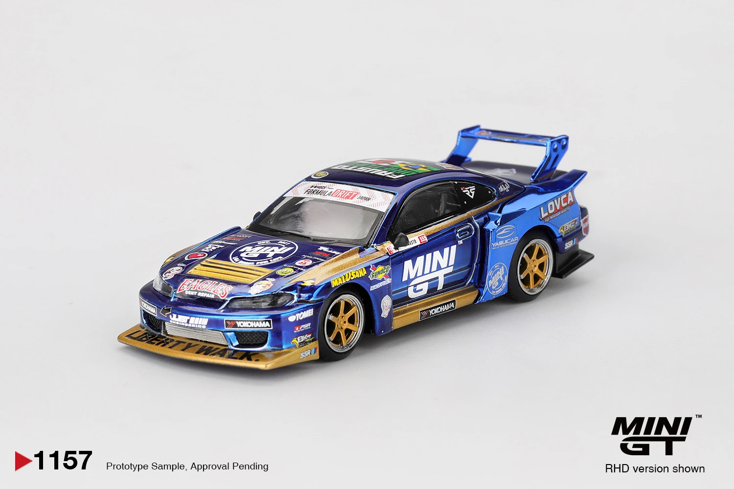 MINIGT 1/64 Nissan LB-Super Silhouette S15 SILVIA MGT01157-CH Autos Legierung Druckguss Metallmodell Kinderspielzeug Jungen Image