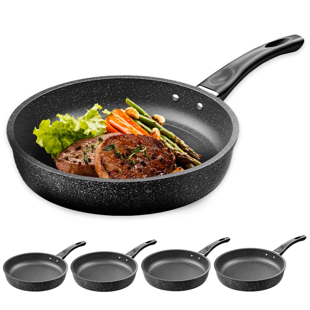 22/24/26/28cm Antihaft-Bratpfanne Omelett-Pfanne Maifan-Stein-Sautierpfanne Kochpfanne Omelett-Pfanne Induktionsgeeignet Image