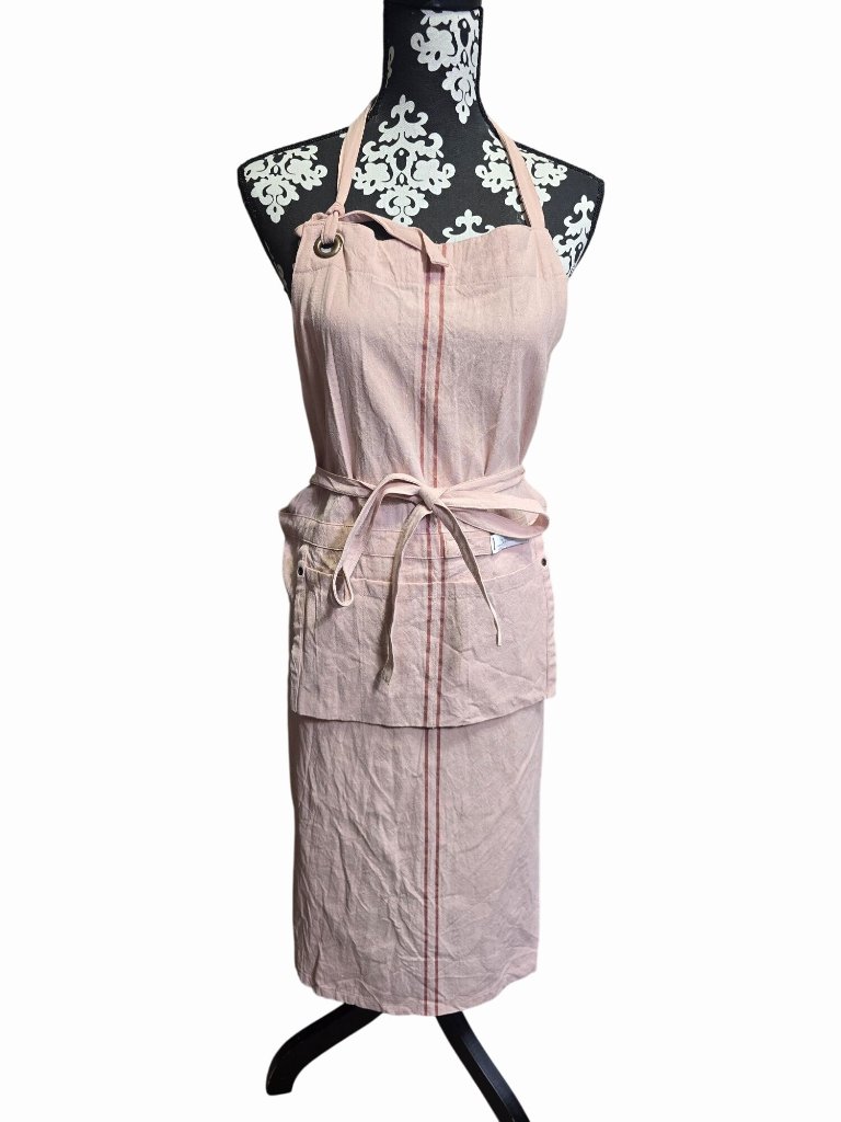 Anthropologie Kitchen | Anthropologie Pink 100%Cotton Apron Adjustable | Color: Pink | Size: Os