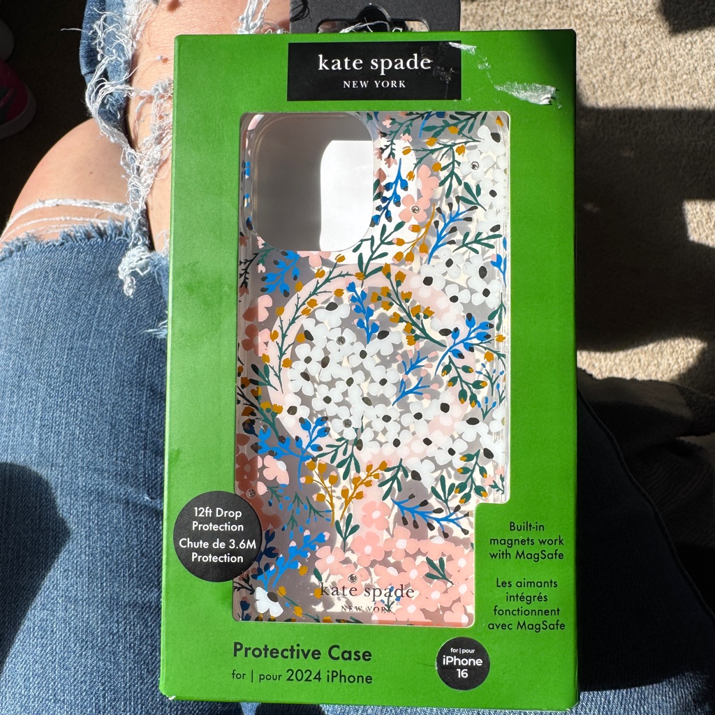 Kate Spade Cell Phones & Accessories | Kate Spade New York Floral Magsafe Iphone 16 Phone Case | Color: Blue/Pink | Size: Os