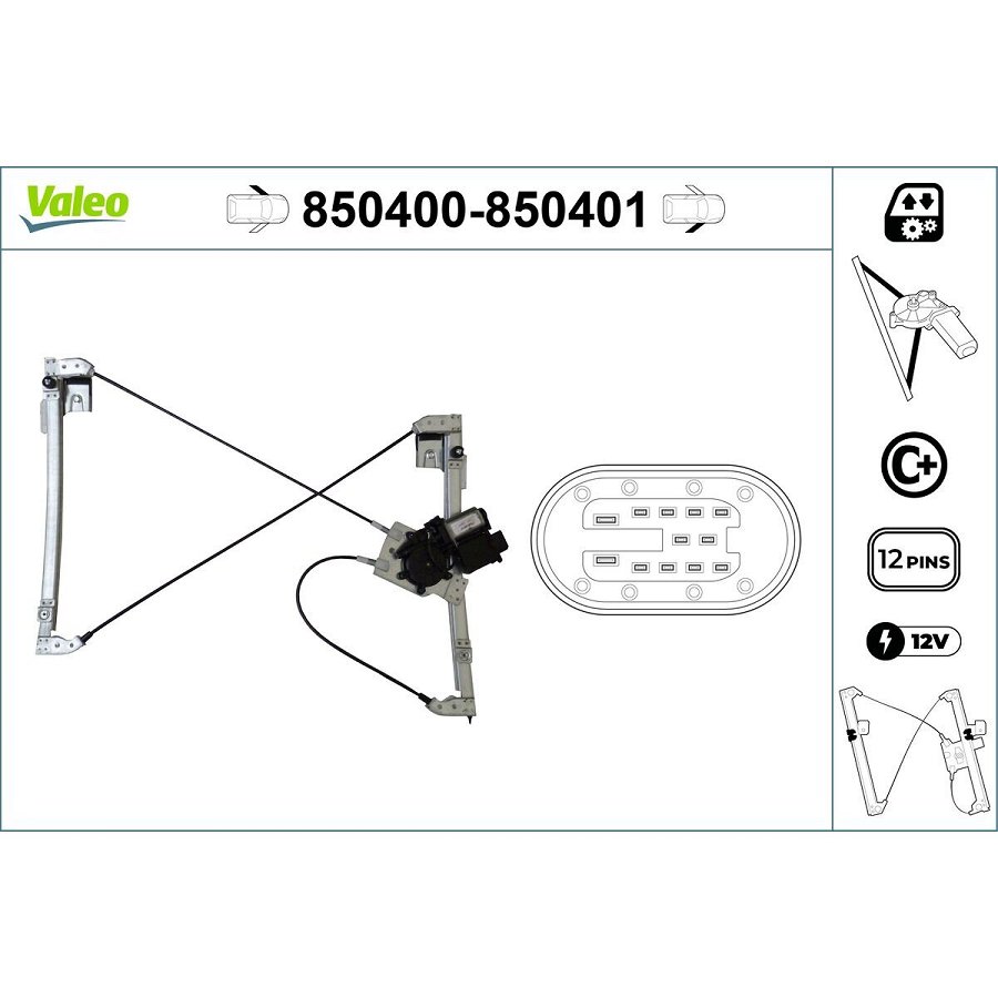Mécanisme De Lève-vitre Valeo 850400