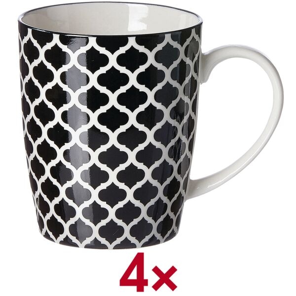 Ritzenhoff & Breker Kaffeebecher-Set »Takeo Swing« 350 ml 4 Stück weiß, 15 cm