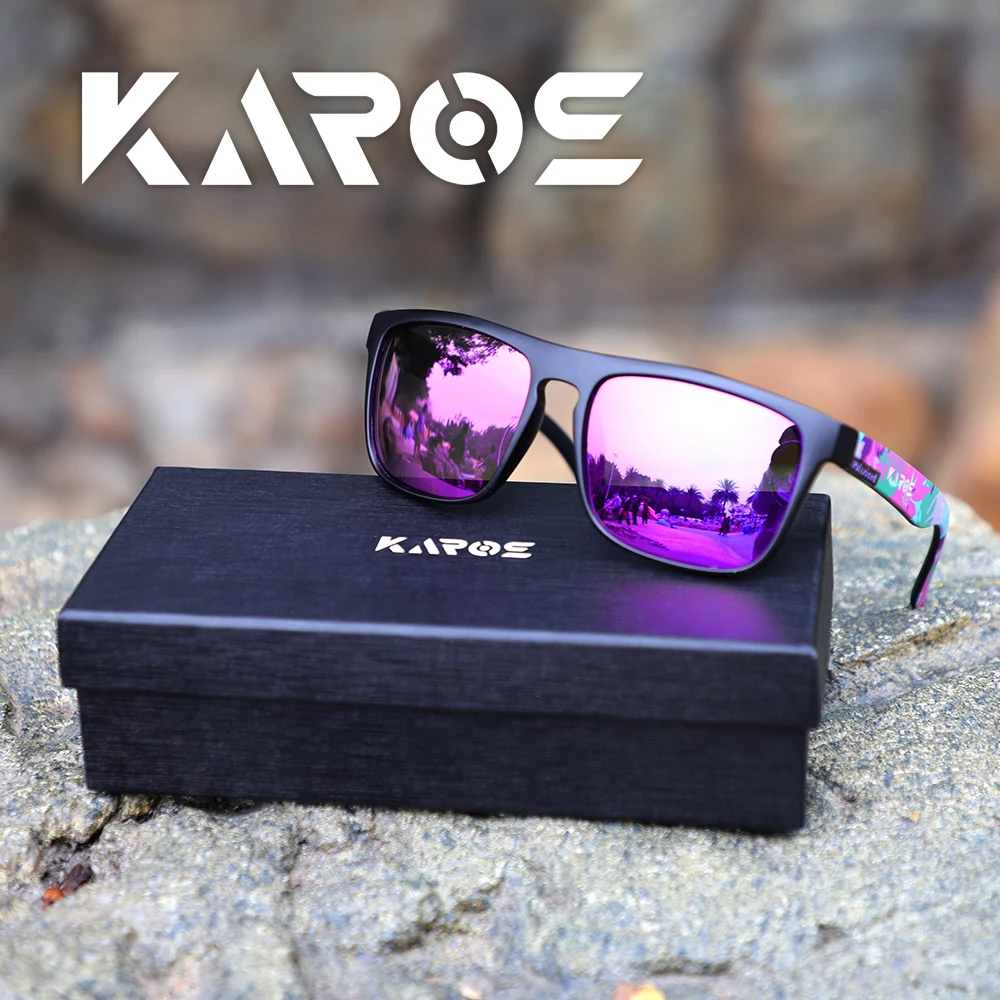 KAROS Nouvelles lunettes UV400 pour hommes et femmes, lunettes de pêche, lunettes de soleil, lunettes de camping, de randonnée, de conduite, lunettes de sport, lunettes polarisées