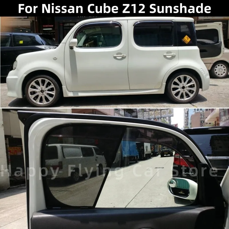 Passend für NISSAN CUBE Z12 2008-2019 Auto-Fenster-Sonnenschutz, Sonnenschutz für Vorder- und Seitentüren, Netzvorhang Image