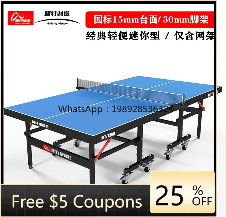 XL Heim-Tennis Indoor Faltbarer Wettkampf-Mobiler Standard-Tisch mit Koffer Image