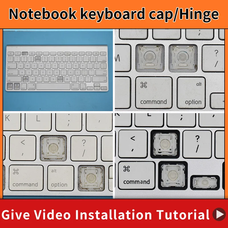 Ersatz-Tastenkappe, Scherenclip und Scharnier für Apple Magic Imac Ipad Bluetooth Wireless 2 A1644 A1843 A1243 A1314 Tastatur Image