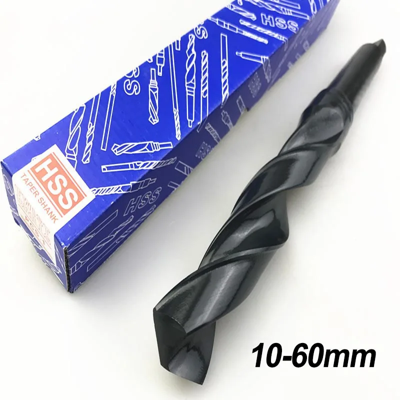 1PC 10mm-60mm HSS Morsekegel Schaft Spiralbohrer High Speed Stahl Reiben Bohrer Für eisen Stahl Kupfer Metall Image
