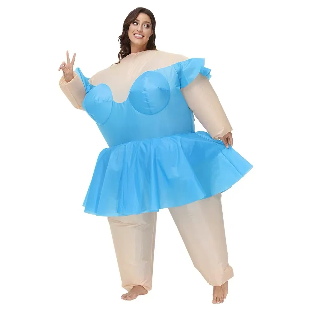 Blaues Ballettkleid für Erwachsene, aufblasbare Kostüme, Weihnachten, Anime, Cosplay-Kostüm, Ballettkleid, Maskottchen, ausgefallene Party, Rollenspiel, Disfraz Image