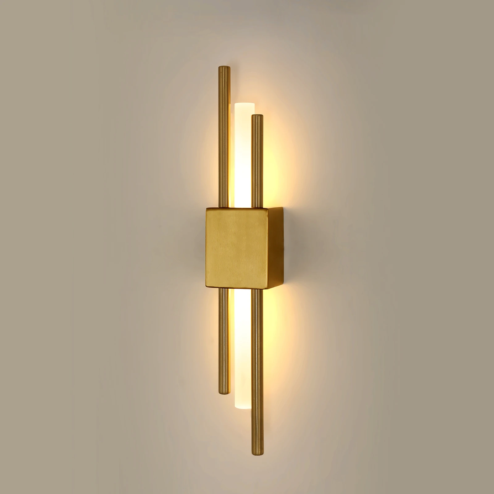 Goldene 10W LED-Wandleuchte Warmweiß 3000K Innen-Wandlampe für Wohnzimmer Flur Schlafzimmer - Energieeffizient