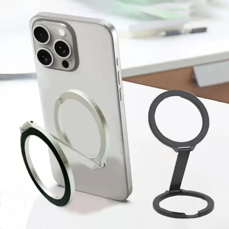 Universal Folding Double Sided Magnetic Phone Holder for Magsafe Gym Treadmill Car Foldable Smartphone Phone Stand