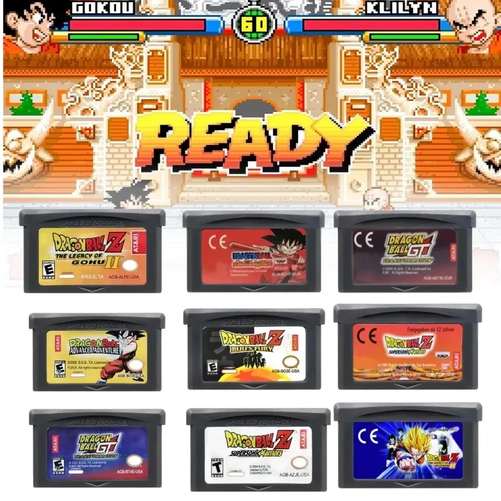 32 Bit Video Games Cartridge Ddragon Ball GBA Game Console Card Castlevania Buus Fury Advanced Adventure Supersonic Warriors