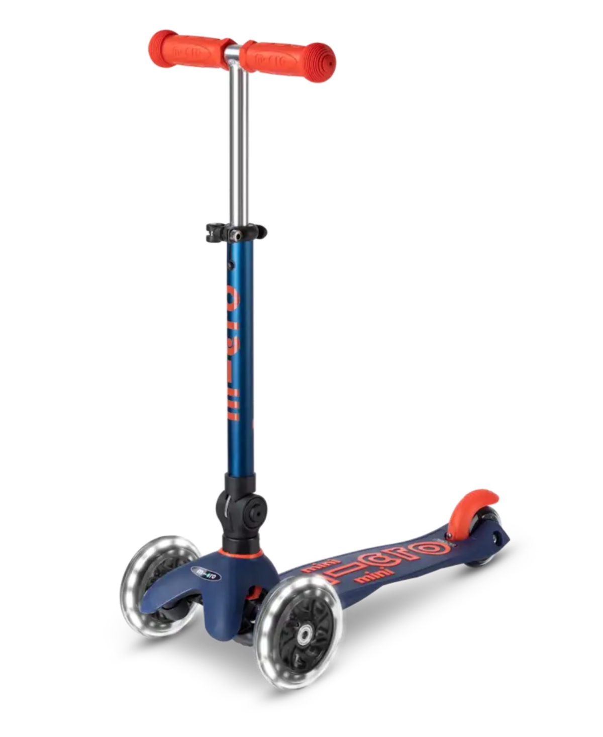 Micro Kickboard | Mini Deluxe Foldable Led Scooter - Ages 2-5 Years - Navy