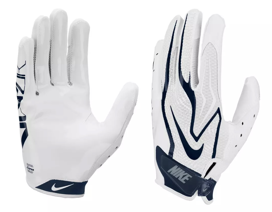 Nike Vapor Jet 9.0 Adult Football Gloves White/Navy