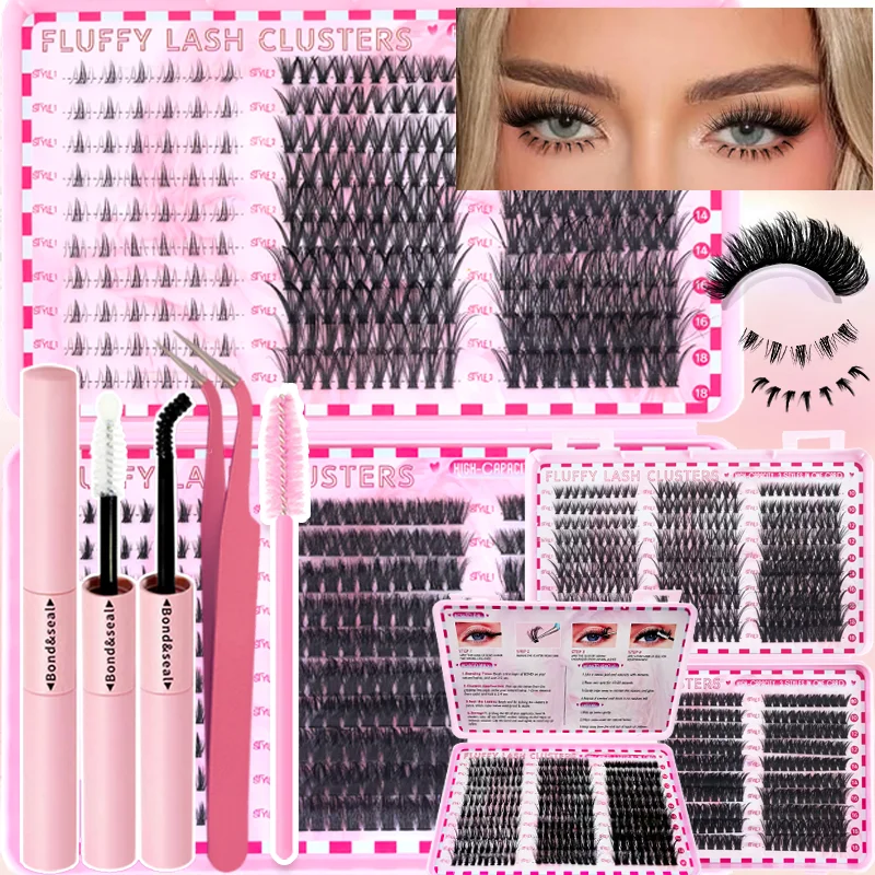 Dicke und flauschige Wimpern, 0,07 mm, D-Curl, künstliche Wimpern, 30D-100D, 10–18 mm, gemischte Länge, natürliche, weiche Wimpernverlängerung für Anfänger Image