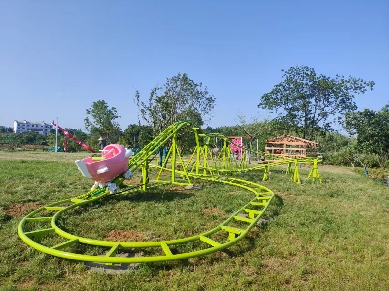 Elektrizitätslose Achterbahn für Kinderparks, Interaktiver Eltern-Kind-Tretparkzug, Outdoor-Unterhaltungsgerät ohne Motorantrieb Image