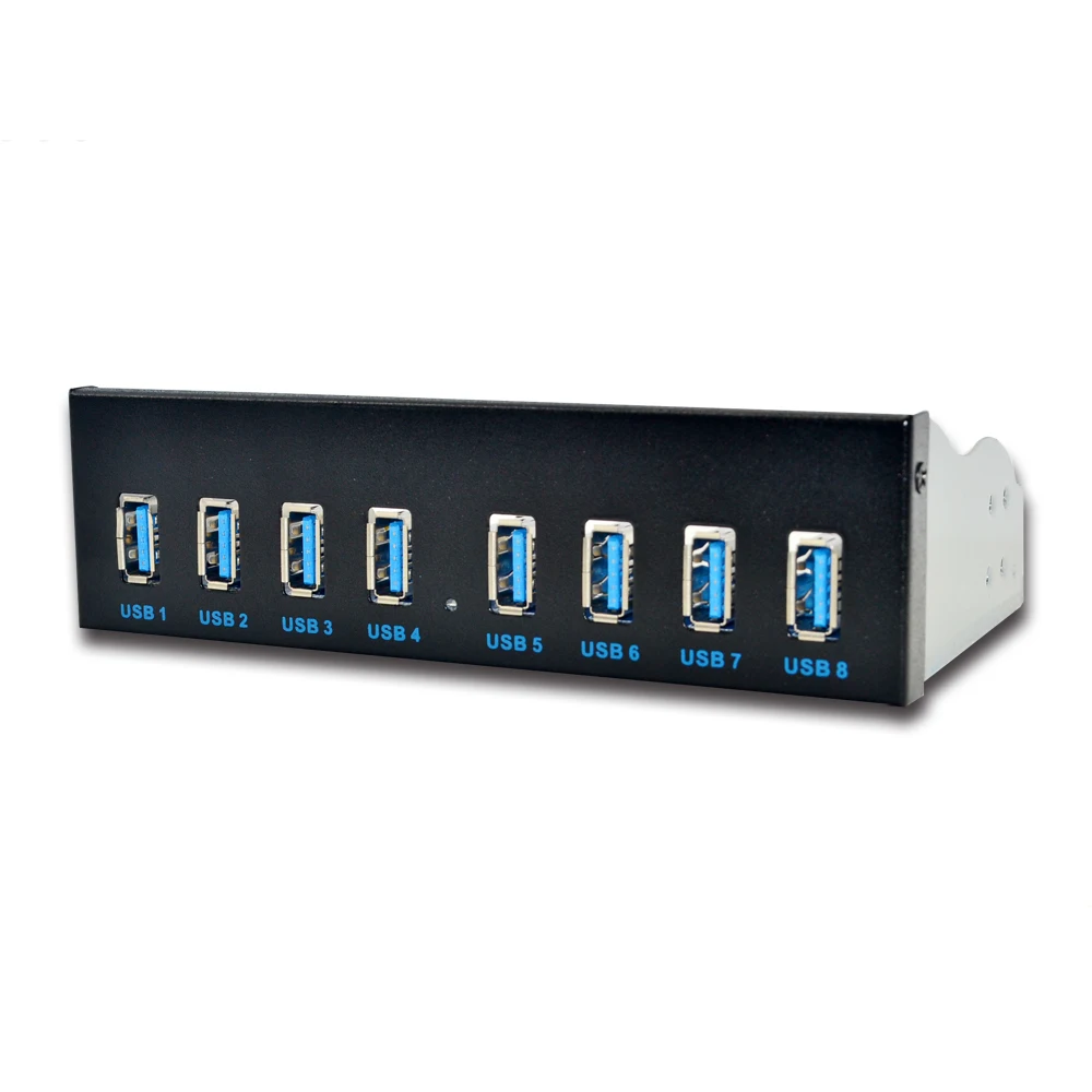 Hub USB a 8 porte USB3 5.25 Splitter sul pannello frontale USB 3.0 Hub USB 3.0 per PC USB-HUB Hub splitter HUB USB 3.0 multipli per computer